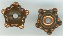 94-5548-18 - Tierracast <B>9mm Star Bead Cap - Antique Copper </B> (4)