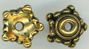 94-5548-26 - Tierracast <B>9mm Star Bead Cap - Antique Gold </B> (4)