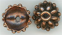 94-5569-18 - Tierracast <B>10mm Dharma Bead Cap - Antique Copper </B> (2)