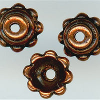 94-5571-18 - Tierracast <B>5mm Beaded Bead Cap - Antique Copper </B> (10)