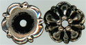 94-5576-12 - Tierracast <B>8mm Tiffany Bead Cap - Antique Silver </B> (4)