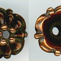 94-5576-18 - Tierracast <B>8mm Tiffany Bead Cap - Antique Copper </B> (4)