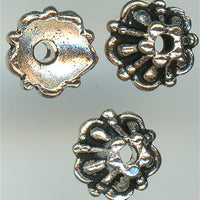 94-5578-12 - Tierracast <B>5mm Tiffany Bead Cap - Antique Silver </B> (10)