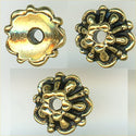 94-5578-26 - Tierracast <B>5mm Tiffany Bead Cap - Antique Gold </B> (10)