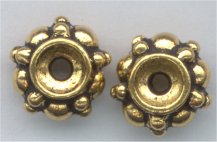 94-5580-26 Antique Gold 6.5mm Turkish Spacer Bead (pkg 5)