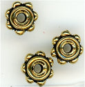 94-5582-26 -  Tierracast 5mm Beaded Bead Antique Gold (pkg 10)