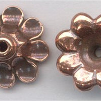 94-5589-18 Antique Copper 10mm Scalloped Beadcap (pkg 2)