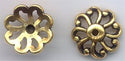 94-5590-26 - Tierracast <B>12mm Open Scalloped Bead Cap - Antique Gold </B> (2)