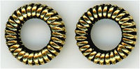 94-5592-26  -  Tierracast Large Coiled Ring 10mm Antique Gold (pkg 4)