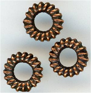 94-5595-18  -  Tierracast Small Coiled Ring Antique Copper (pkg 10)
