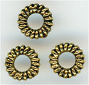 94-5595-26  -  Tierracast Small Coiled Ring Antique Gold (pkg 10)