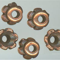 94-5596-18 - Tierracast <B>4mm Scalloped Bead Cap - Antique Copper </B> (10)