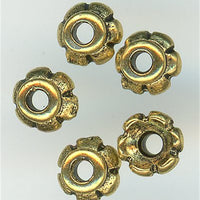 94-5596-26 - Tierracast <B>4mm Scalloped Bead Cap - Antique Gold </B> (10)