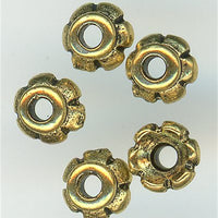 94-5596-26 - Tierracast <B>4mm Scalloped Bead Cap - Antique Gold </B> (10)