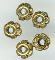 94-5596-26 - Tierracast <B>4mm Scalloped Bead Cap - Antique Gold </B> (10)