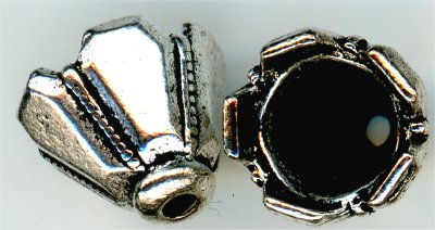 94-5604-12 - Tierracast <B>Faceted Cone - Antique Silver </B> (2)
