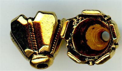 94-5604-26 - Tierracast <B>Faceted Cone - Antique Gold </B> (2)