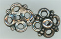 94-5605-12 - Tierracast <B>9mm Clover Bead Cap - Antique Silver </B> (4)
