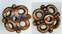 94-5605-18 - Tierracast <B>9mm Clover Bead Cap - Antique Copper </B> (4)