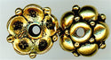 94-5606-26 - Tierracast <B>9mm Eastern Bead Cap - Antique Gold </B> (4)