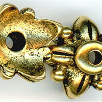 94-5608-26 - Tierracast <B>8mm Leaf Bead Cap - Antique Gold </B> (4)