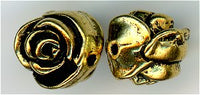 94-5611-26 -  Tierracast Rose Bead 8mm Antique Gold (pkg 5)