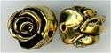 94-5611-26 -  Tierracast Rose Bead 8mm Antique Gold (pkg 5)