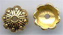 94-5625-26 Antique Gold 8mm Oasis Bead Cap (pkg 4)