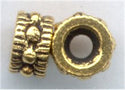 94-5630-26 Antique Gold 6mm Rococo Round (pkg 10)