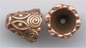 94-5641-18 - Tierracast <B>Spiral Cone Bead Cap - Antique Copper </B> (2)