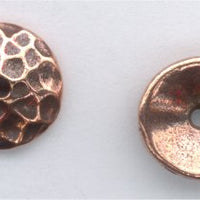 94-5663-18 Antique Copper 6mm Hammered Beadcap (pkg 4)