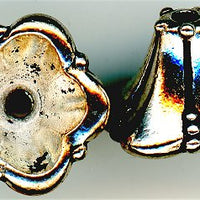 94-5666-12 - Tierracast <B>Large Bellflower Cone - Antique Silver </B> (2)