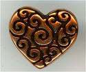 94-5672-18 -  Tierracast Heart Scroll Bead Antique Copper (pkg 2)