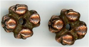 94-5675-18 -  Tierracast 4-Flower Rondelle 5mm (pkg 10)