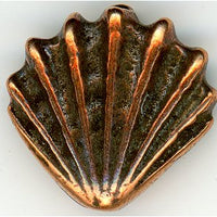 94-5679-18 -  Tierracast Large Shell Bead Antique Copper (pkg 2)