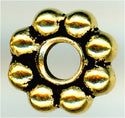 94-5689-26 - Tierracast 8mm Large Hole Spacer Antique Gold (pkg 4)