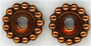 94-5691-18  -  Tierracast 11mm Large Hole Spacer Antique Copper (pkg 4)