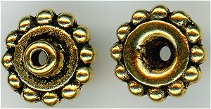 94-5693-26  -  Tierracast 8mm Bead Aligner Antique Gold (pkg 10)