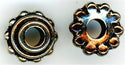 94-5694-12 - Tierracast <B>8mm Large Hole Beaded Cap - Antique Silver </B> (4)