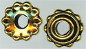 94-5694-26 - Tierracast <B>8mm Large Hole Beaded Cap - Antique Gold </B> (4)