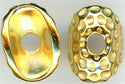 94-5714-25 - Tierracast <B>Hammertone Disk Bead Cap - Bright Gold </B> (2)