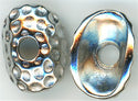 94-5714-61 - Tierracast <B>Hammertone Disk Bead Cap - Rhodium Silver </B> (2)