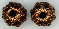 94-5716-18 -  Tierracast 10mm Oasis Large Hole Bead Antique Copper (pkg 4)