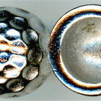 94-5735-61 - Tierracast <B>Hammertone Dome Bead Cap - Antique Rhodium </B> (2)