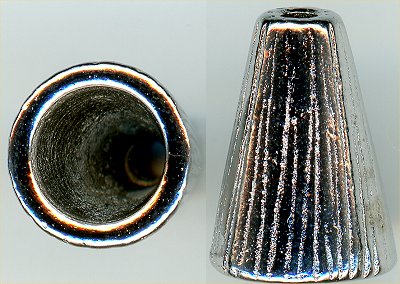 94-5737-61 - Tierracast <B>Tall Radiant Cone - Antique Rhodium </B> (2)
