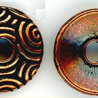 94-5742-18 - Tierracast <B> Large Hole 11mm Spiral Dance Bead - Antique Copper </B> (2)