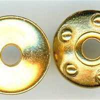 94-5744-25 - Tierracast <B>11mm Rivet Cap Large Hole - Antique Gold </B> (4)