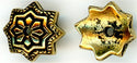 94-5751-26 - Tierracast <B>8mm Talavera Star Bead Cap - Bright Gold </B> (4)
