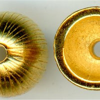 94-5753-25 - Tierracast <B>Plated Radiant Dome Bead Cap - Bright Gold </B> (2)