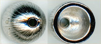 94-5753-61 - Tierracast <B>Plated Radiant Dome Bead Cap - Rhodium Silver </B> (2)